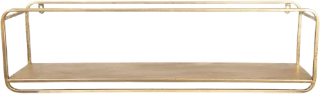 Wandrek 70x13x20 cm Goudkleurig Metaal Rechthoek Muurrek