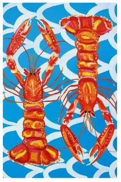 LANGOUSTINES ON BLUE WAVEY